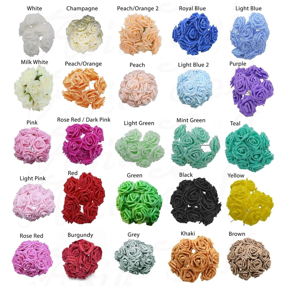 8cm Artificial Flowers Foam Rose Fake Bride Bouquet Wedding | Main Image | Asia Sell