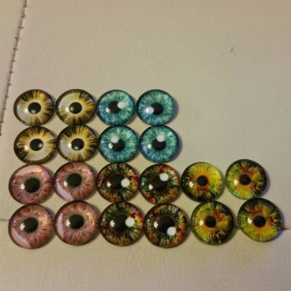 20pcs 8/12/18mm Glass Doll Eyes Animal DIY Crafts Eyeballs Eye Jewelry Making - 12mm - - Asia Sell