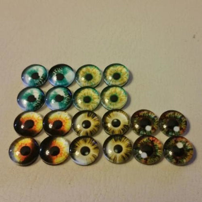 20pcs 8/12/18mm Glass Doll Eyes Animal DIY Crafts Eyeballs Eye Jewelry Making - 12mm - - Asia Sell