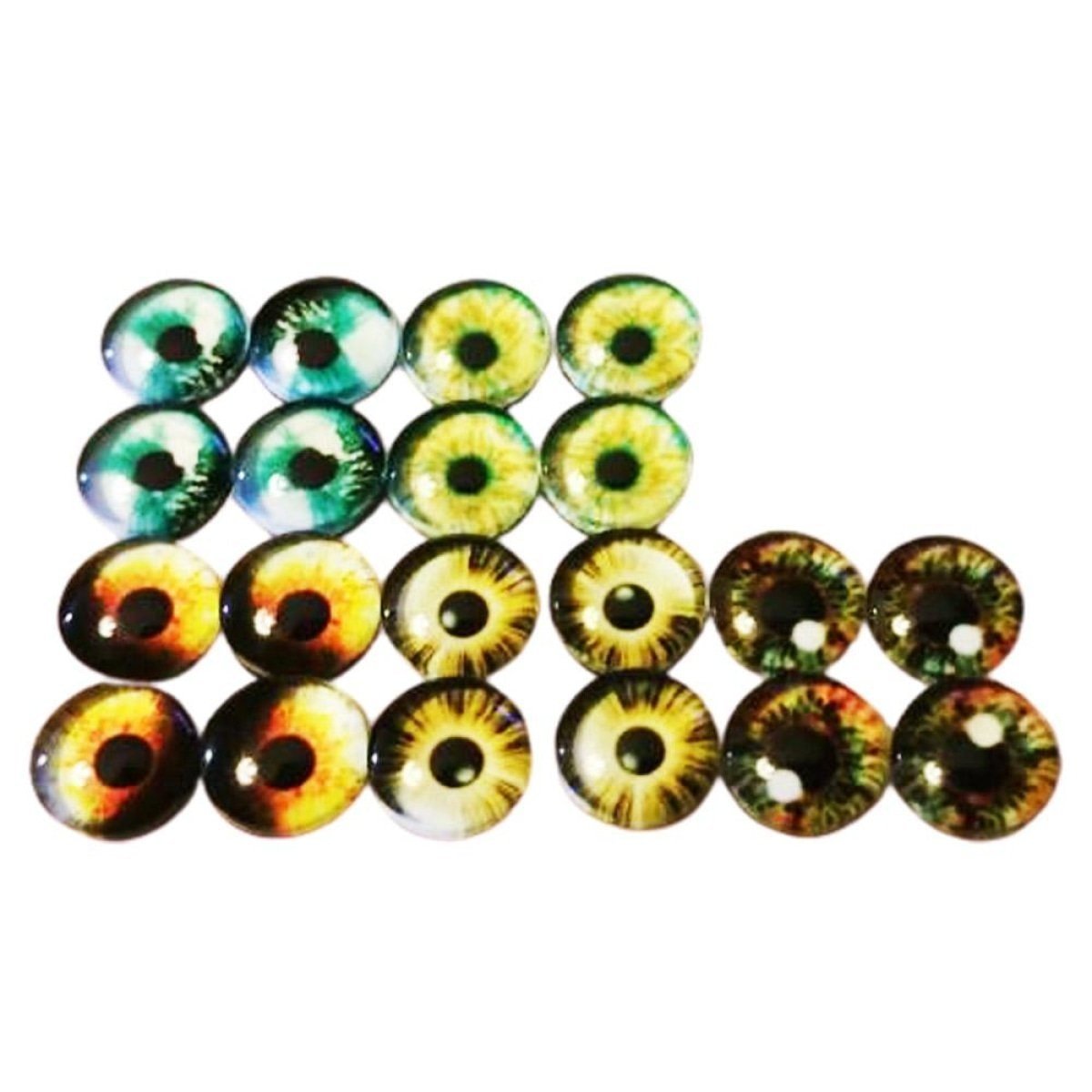 20pcs 8/12/18mm Glass Doll Eyes Animal DIY Crafts Eyeballs Eye Jewelry Making - 8mm - - Asia Sell