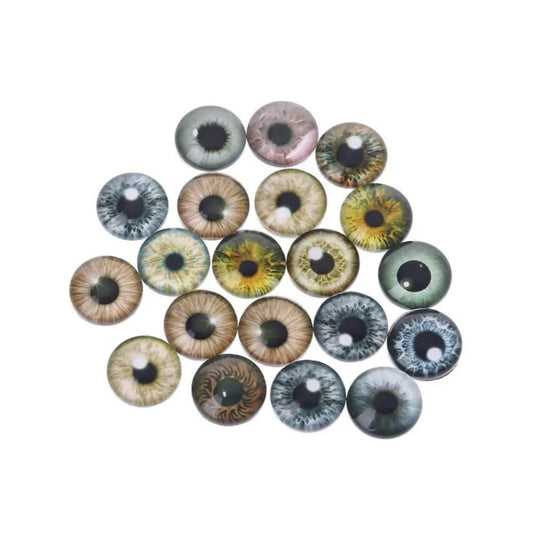 20pcs 8/12/18mm Glass Doll Eyes Animal DIY Crafts Eyeballs Eye Jewelry Making - 8mm - Asia Sell