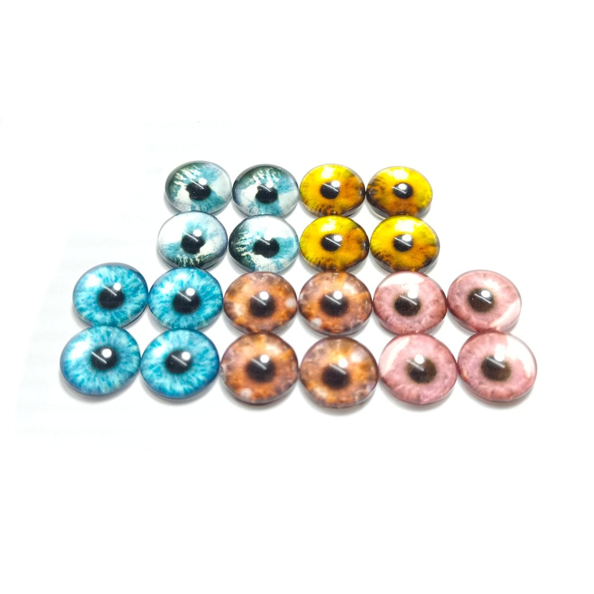 20pcs 8/12/18mm Glass Doll Eyes Animal DIY Crafts Eyeballs Eye Jewelry Making - 8mm - - Asia Sell