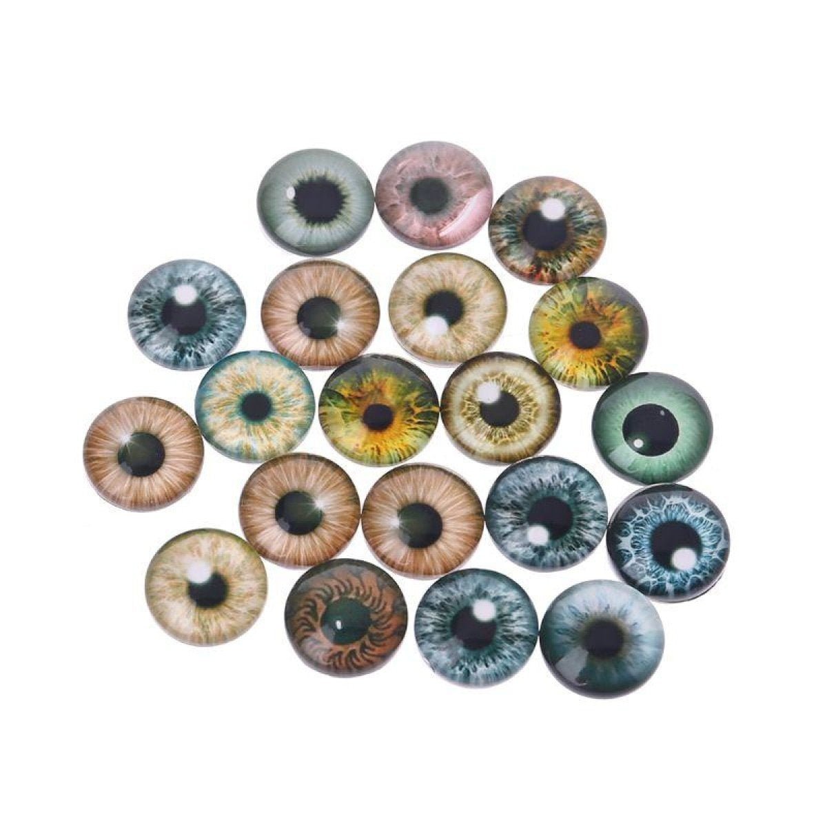 20pcs 8mm/12mm/18mm Glass Doll Eyes Animal Figurine Eyes For Dinosaur - 12mm - Asia Sell