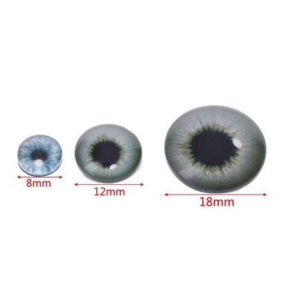 20pcs 8mm/12mm/18mm Glass Doll Eyes Animal Figurine Eyes For Dinosaur - 12mm - Asia Sell