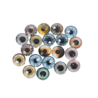 20pcs 8mm/12mm/18mm Glass Doll Eyes Animal Figurine Eyes For Dinosaur - 12mm - Asia Sell