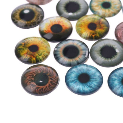 20pcs 8mm/12mm/18mm Glass Doll Eyes Animal Figurine Eyes For Dinosaur - 12mm - Asia Sell