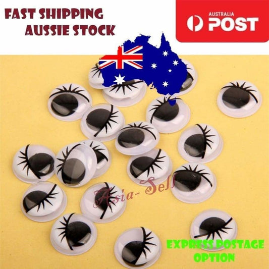 20pcs Joggle Eyes Large 20mm for Dolls Craft Moving Googly Boggle Eyes Plastic - Asia Sell