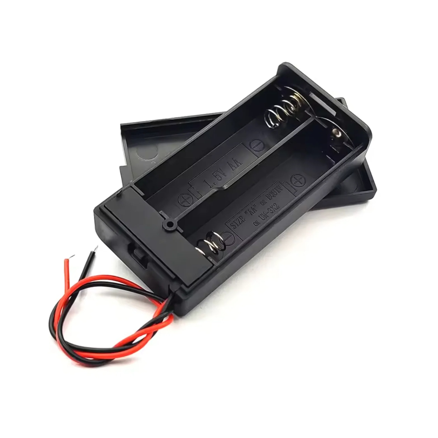 20pcs 2xAA Battery Holder 1.5V Switch Lid Box 3V AA Case Wires 2 x AA 2x1.5V