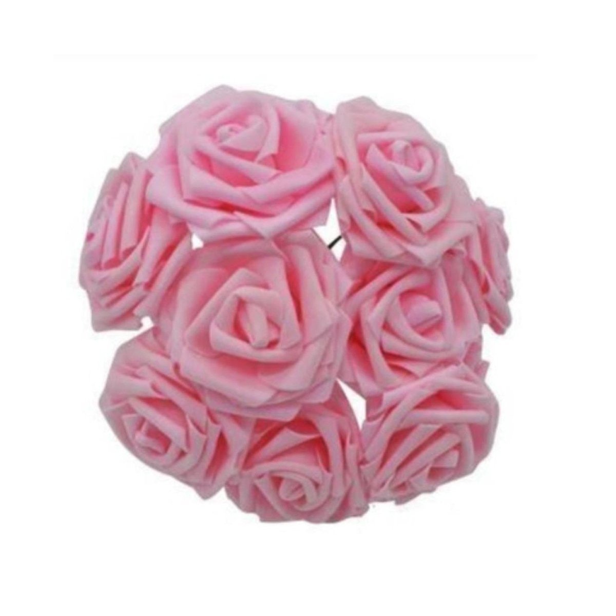 20x Pink 2 7cm Foam Flowers Rose Stems Artificial Wedding Bride Bouquet - Asia Sell