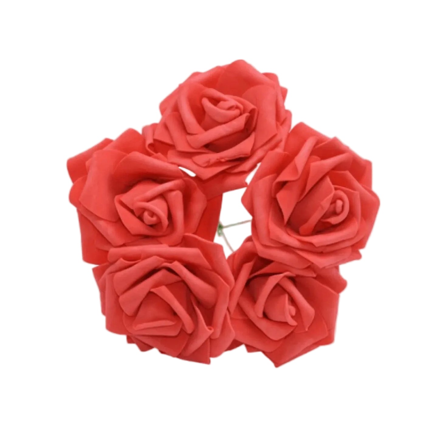 20x Red 7cm Foam Flowers Rose Stems Artificial Wedding Bride Bouquet - Asia Sell