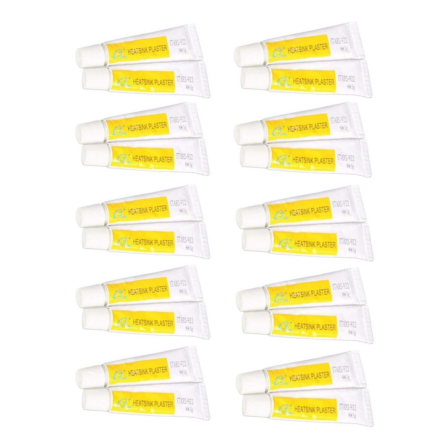20 packs of Heated Plaster on a white background