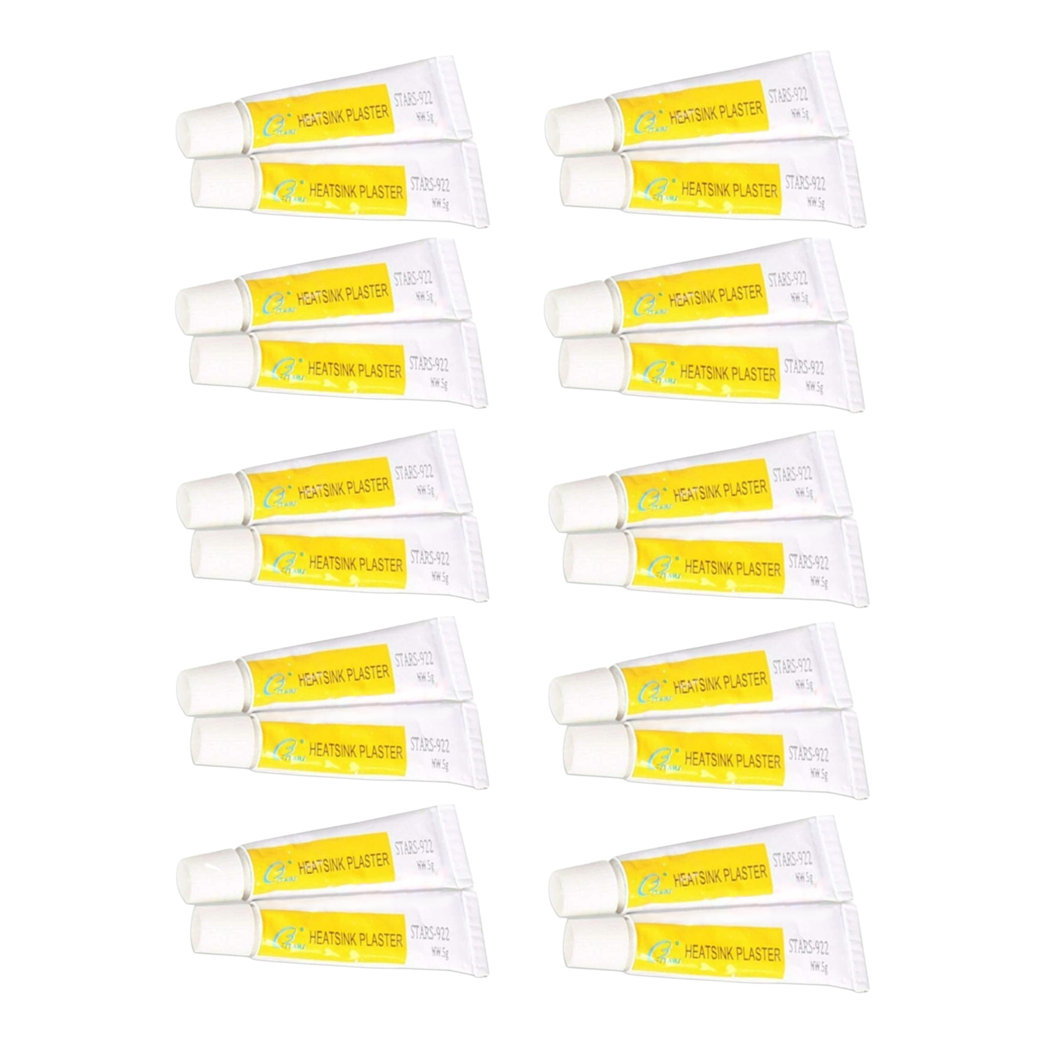 20 packs of Heated Plaster on a white background