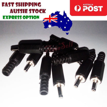 2/10pcs 3.5x1.3mm 5.5x2.1mm/2.5mm Male Plug DC Power Adaptor Jack Connector - 10x 3.5x1.3mm Male 10mm Shaft - - Asia Sell