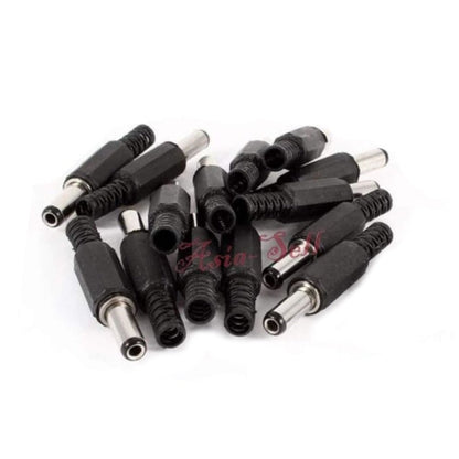 2/10pcs 3.5x1.3mm 5.5x2.1mm/2.5mm Male Plug DC Power Adaptor Jack Connector - 10x 5.5x2.1mm Male 14mm Shaft - - Asia Sell