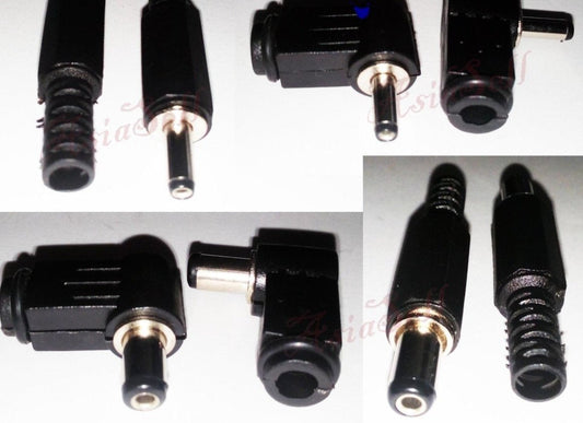 2/10pcs 3.5x1.3mm 5.5x2.1mm/2.5mm Male Plug DC Power Adaptor Jack Connector - 2x 3.5x1.3mm Male 10mm Shaft - Asia Sell