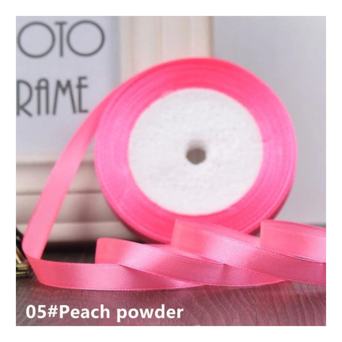 22m 10mm-15mm Polyester Ribbon for Crafts Bow Gift Wrapping Party Wedding Hair - Cherry Powder 15mm - Asia Sell