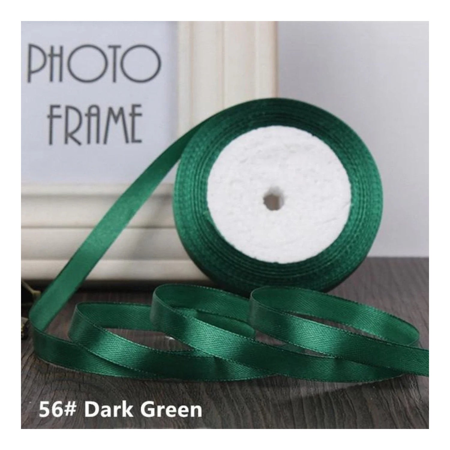 22m 10mm-15mm Polyester Ribbon for Crafts Bow Gift Wrapping Party Wedding Hair - Dark Green 15mm - Asia Sell