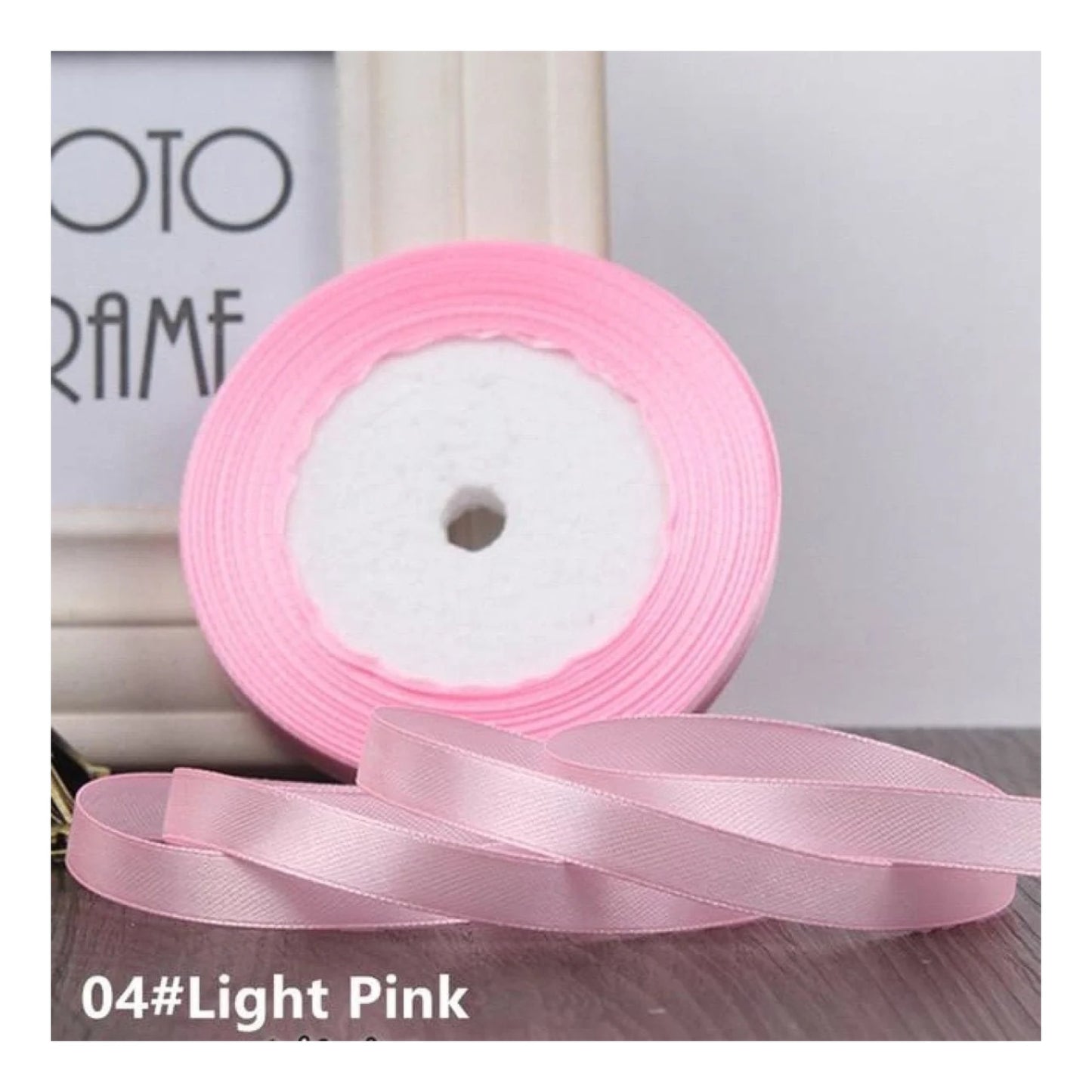 22m 10mm-15mm Polyester Ribbon for Crafts Bow Gift Wrapping Party Wedding Hair - Light Pink 15mm - Asia Sell