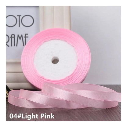 22m 10mm-15mm Polyester Ribbon for Crafts Bow Gift Wrapping Party Wedding Hair - Light Pink 15mm - Asia Sell