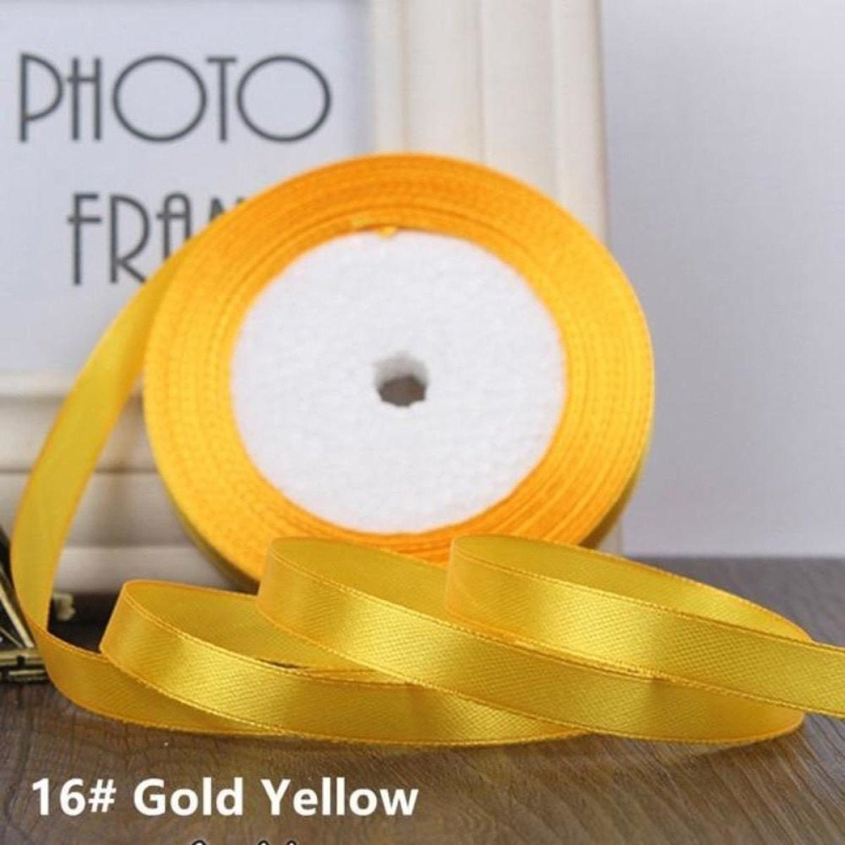 22m 10mm-15mm Polyester Ribbon for Crafts Bow Gift Wrapping Party Wedding Hair - Red 10mm - Asia Sell