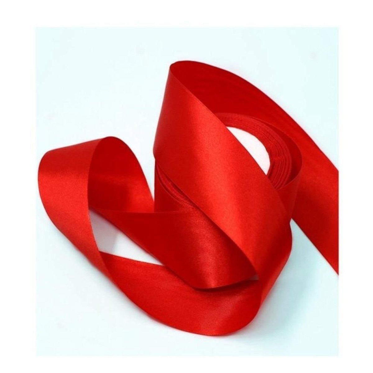 22m 10mm-15mm Polyester Ribbon for Crafts Bow Gift Wrapping Party Wedding Hair - Rose Red 15mm - Asia Sell