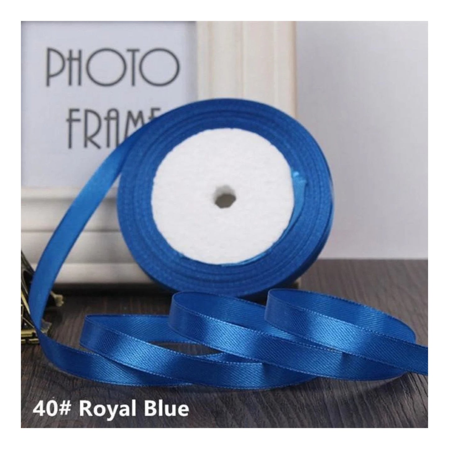 22m 10mm-15mm Polyester Ribbon for Crafts Bow Gift Wrapping Party Wedding Hair - Royal Blue 15mm - Asia Sell
