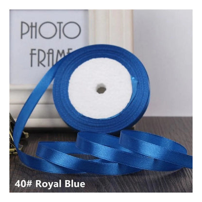 22m 10mm-15mm Polyester Ribbon for Crafts Bow Gift Wrapping Party Wedding Hair - Royal Blue 15mm - Asia Sell