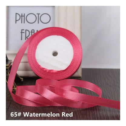 22m 10mm-15mm Polyester Ribbon for Crafts Bow Gift Wrapping Party Wedding Hair - Watermelon Red 15mm - Asia Sell