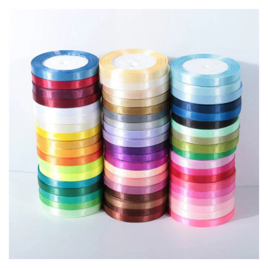 22m 6mm Polyester Ribbon for Crafts Bow Gift Wrapping Party Wedding Hair Christmas Decoration DIY - Beige - Asia Sell