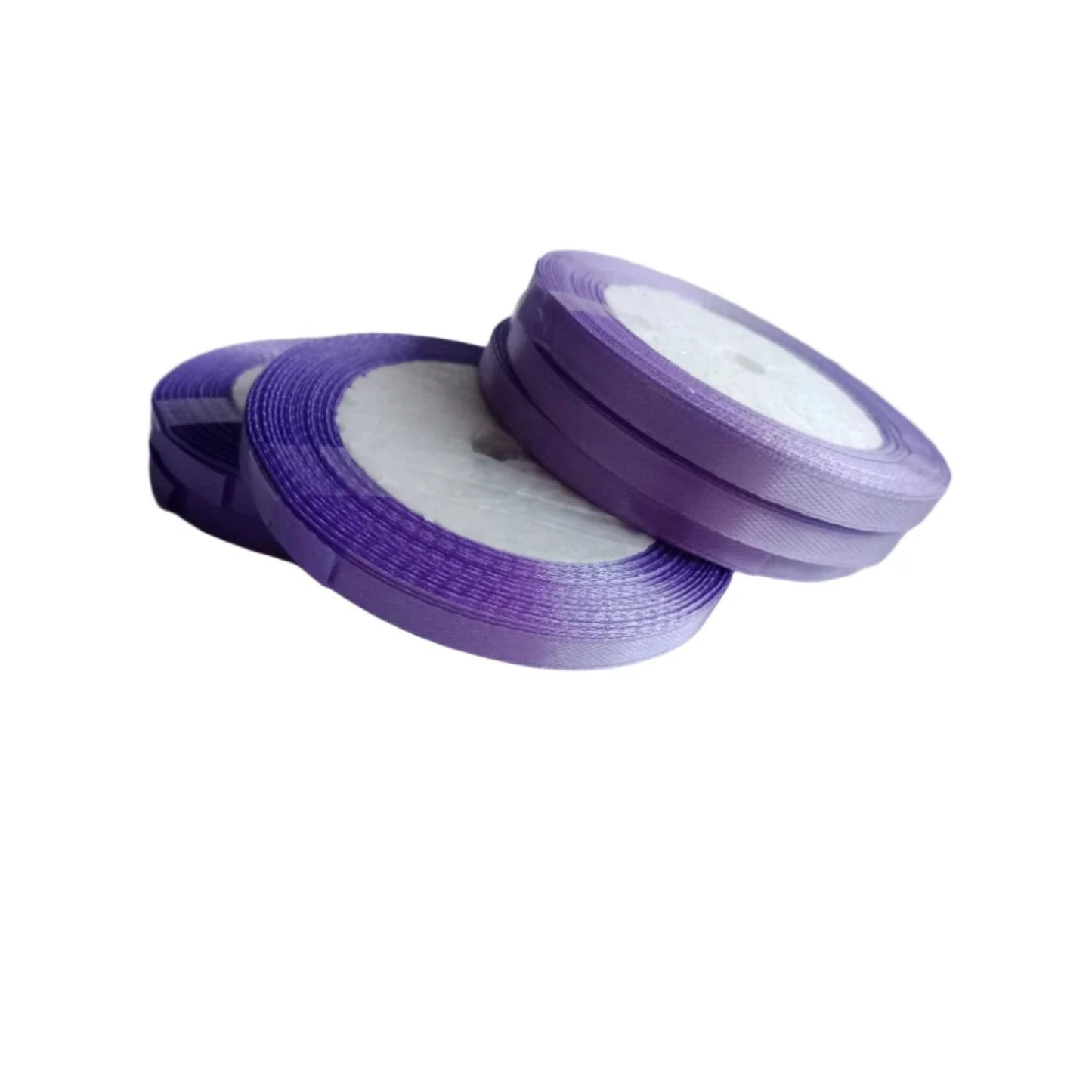 22m 6mm Polyester Ribbon for Crafts Bow Gift Wrapping Party Wedding Hair Christmas Decoration DIY - Light Purple - Asia Sell