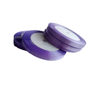 22m 6mm Polyester Ribbon for Crafts Bow Gift Wrapping Party Wedding Hair Christmas Decoration DIY - Light Purple - Asia Sell