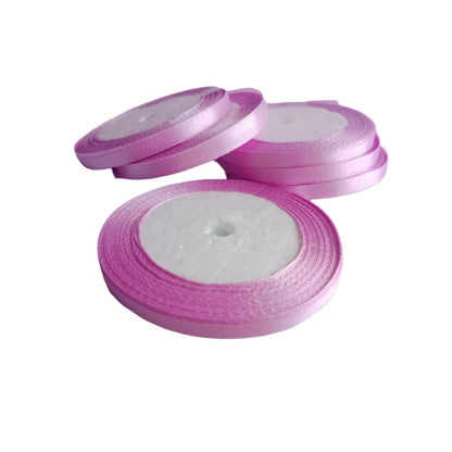 22m 6mm Polyester Ribbon for Crafts Bow Gift Wrapping Party Wedding Hair Christmas Decoration DIY - Pink Purple - Asia Sell
