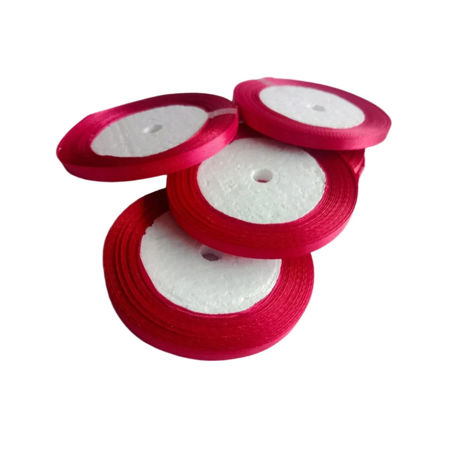 22m 6mm Polyester Ribbon for Crafts Bow Gift Wrapping Party Wedding Hair Christmas Decoration DIY - Wine - Asia Sell