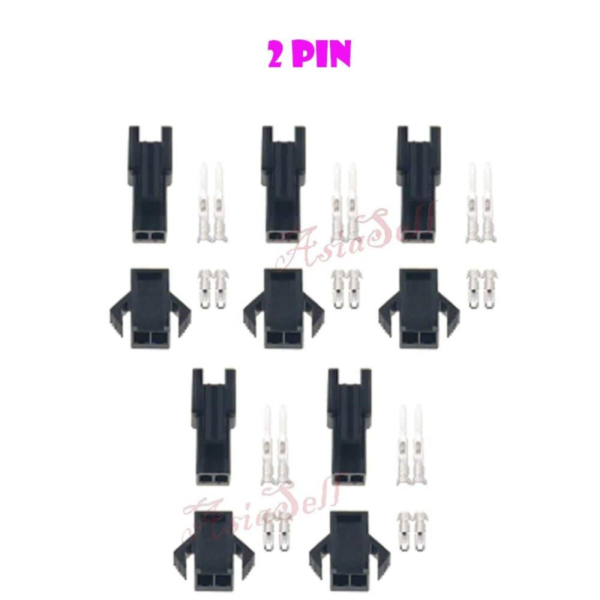 25 Pairs 2.54mm Connector 2/3/4/5/6/7/8/9/10/11/12 Pin Cable Plug Male Female - 2 Pin - Asia Sell