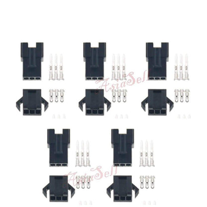 25 Pairs 2.54mm Connector 2/3/4/5/6/7/8/9/10/11/12 Pin Cable Plug Male Female - 3 Pin - Asia Sell
