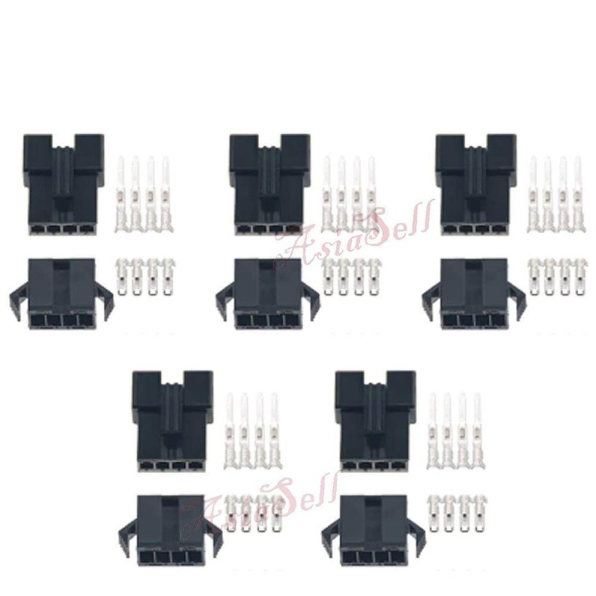 25 Pairs 2.54mm Connector 2/3/4/5/6/7/8/9/10/11/12 Pin Cable Plug Male Female - 4 Pin - Asia Sell