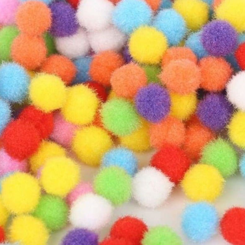 250pcs 15mm Multicolour Pompoms Soft Pom Pom Balls DIY Kids Toys Confetti Accessories - - Asia Sell