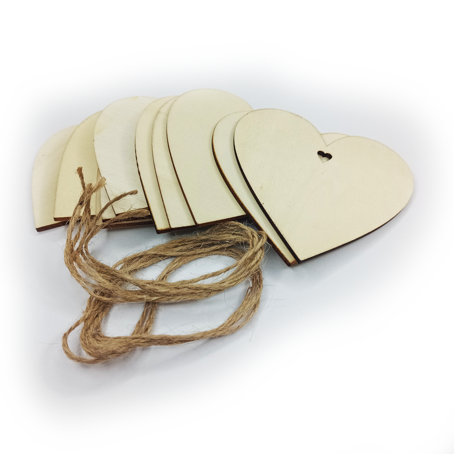 25pcs 80mm Wooden Love Hearts DIY Craft Wood Scrapbooking