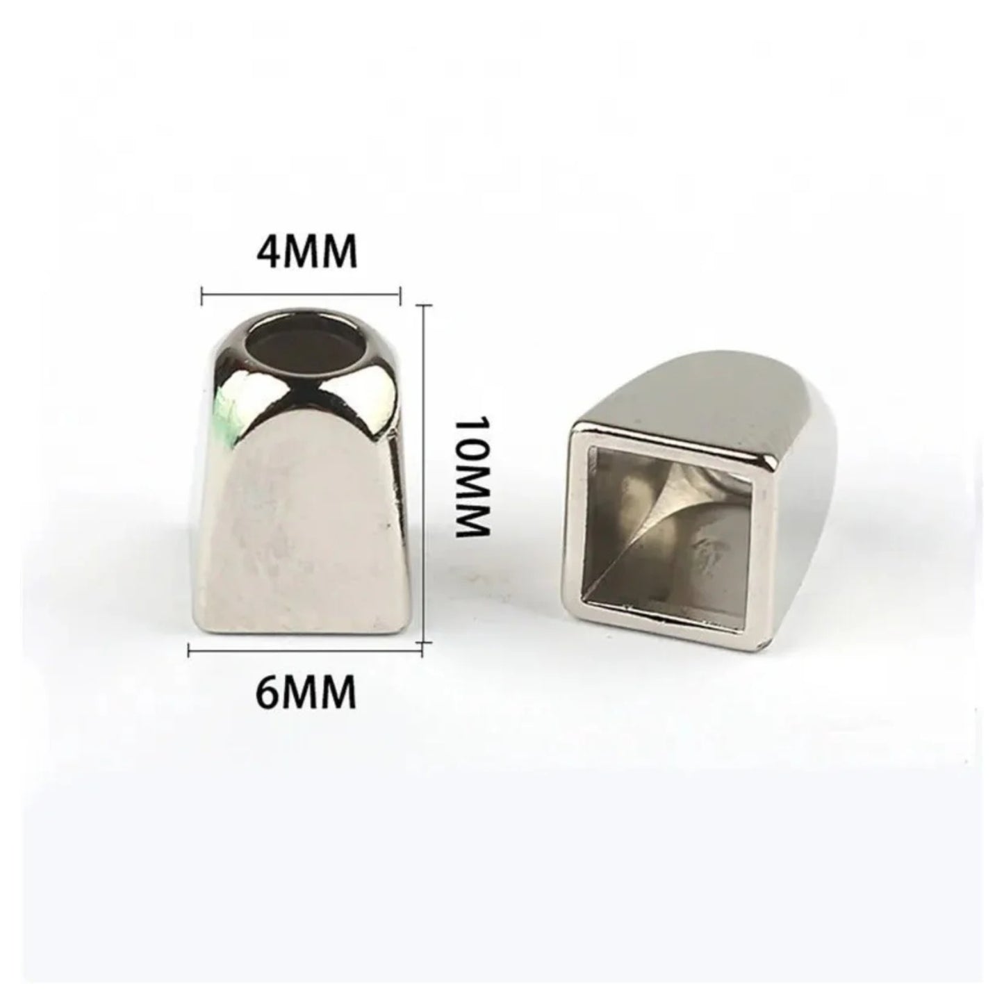 2/6pcs 10-16mm Metal Cord Lock Toggle Clip Clothing Rope End Bag Hat Clothes Bags Craft - 2PCS 10mm Silver - Asia Sell