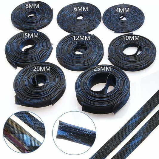 2m Cable Sleeve 2/4/6/8/10/12/15/20/25mm Expandable High Density PET - 2mm - - Asia Sell