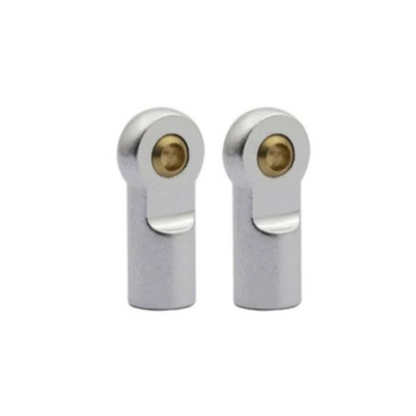2pcs 22mm Link End Holder M3 Ball Head Aluminium Tie Rod Silver Clockwise