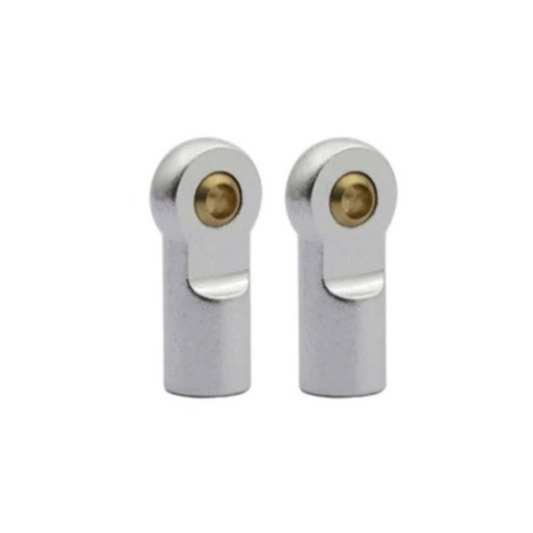 2pcs 22mm Link End Holder M3 Ball Head Aluminium Tie Rod Silver Clockwise