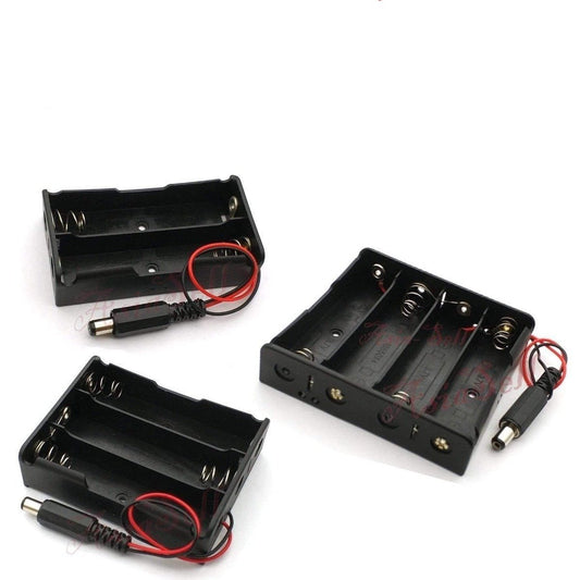 2pcs 2x 3x 4x 18650 Battery Holder 3.7V Storage Box Case Leads Wires with Plug - 2x18650 - - Asia Sell