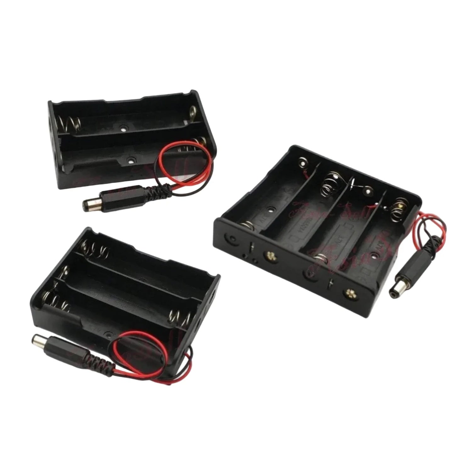2pcs 2x 3x 4x 18650 Battery Holder 3.7V Storage Box Case Leads Wires with Plug - 2/3/4x18650 - Asia Sell
