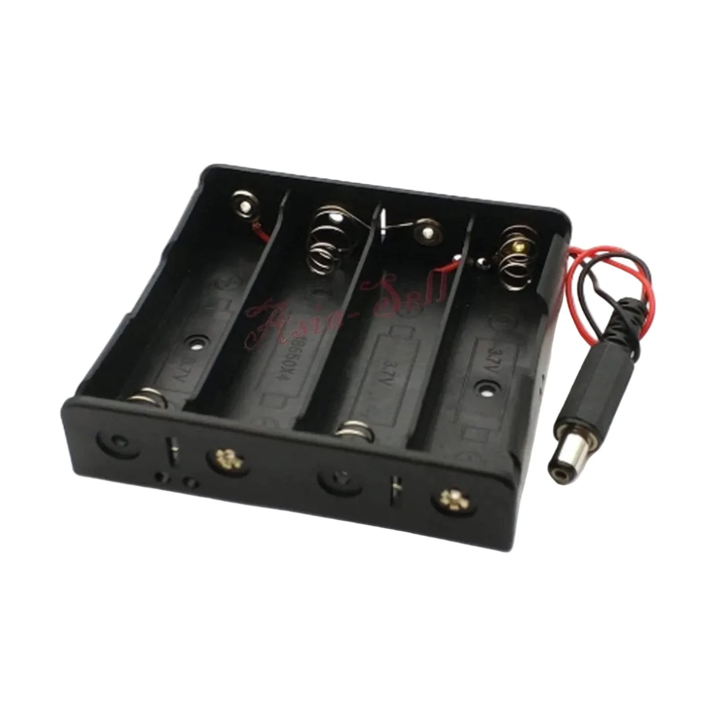 2pcs 2x 3x 4x 18650 Battery Holder 3.7V Storage Box Case Leads Wires with Plug - 4x18650 - Asia Sell
