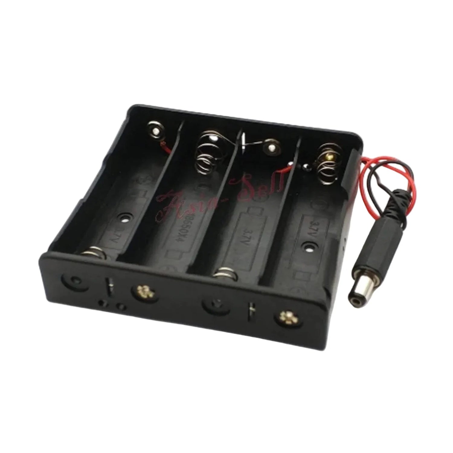 2pcs 2x 3x 4x 18650 Battery Holder 3.7V Storage Box Case Leads Wires with Plug - 4x18650 - Asia Sell