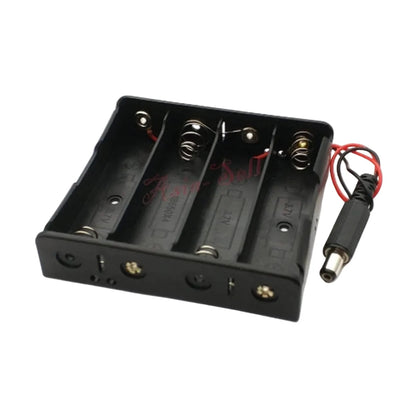 2pcs 2x 3x 4x 18650 Battery Holder 3.7V Storage Box Case Leads Wires with Plug - 4x18650 - Asia Sell