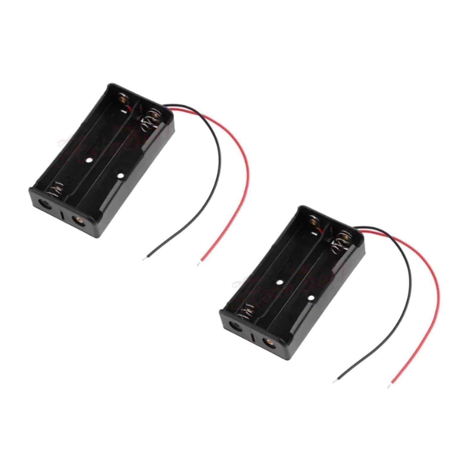 2pcs 2x18650 Battery Holder 3.7V 7.4V Storage Box Case Leads Wires 2 x 18650 - - Asia Sell