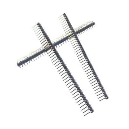 2pcs 40 Pin 1x40 Single Row Female Male 2.54mm Pitch Header Straight Right Angle Adapter - 2x Right Angle Male - Asia Sell