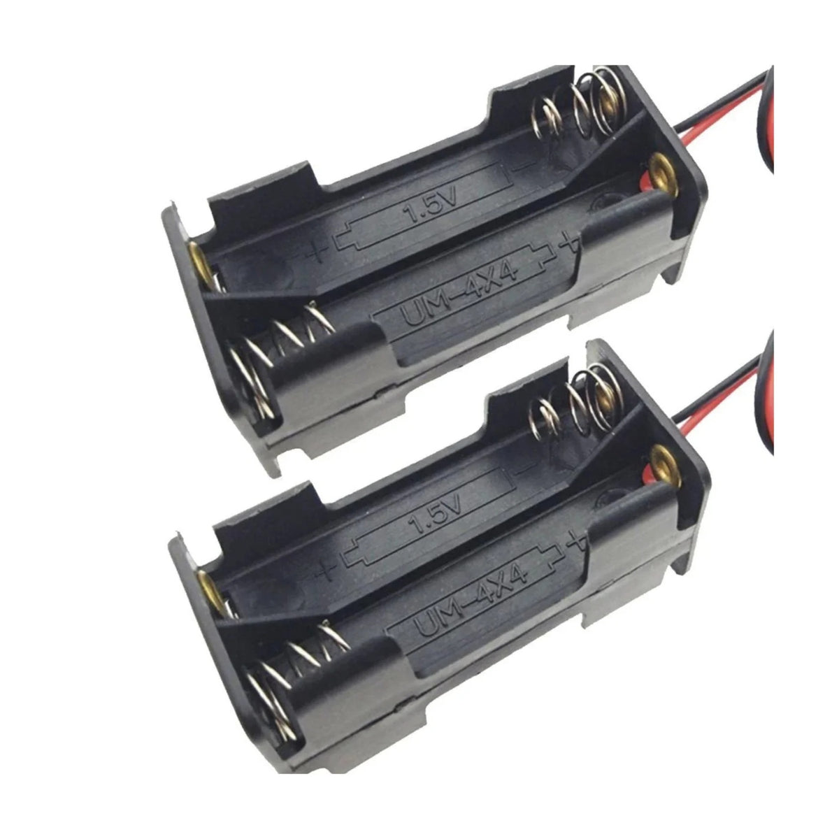 2pcs 4xAAA 6V Double Sided Battery Holder 4x1.5V Case Box Leads AAA